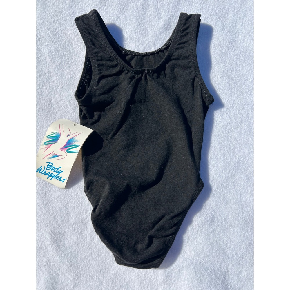 Body Wrappers Girls Black Tank Leotard Size 4-6 NWT Vintage Made USA - Picture 4 of 4